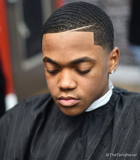 black male haircuts with parts